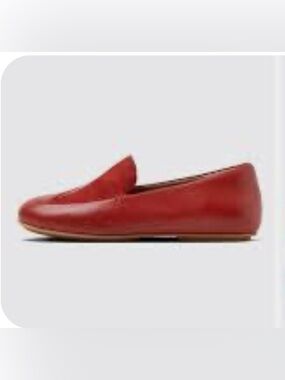 FitFlop Burnt Orange Leather Crisscross Ballet Flats Comfort Shoes